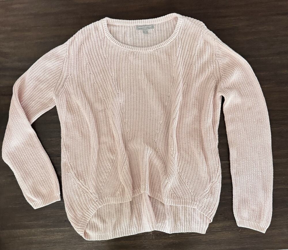 Ballet Pink Sweater Relaxed Oversized Soft Girl Knit Pullover BR M